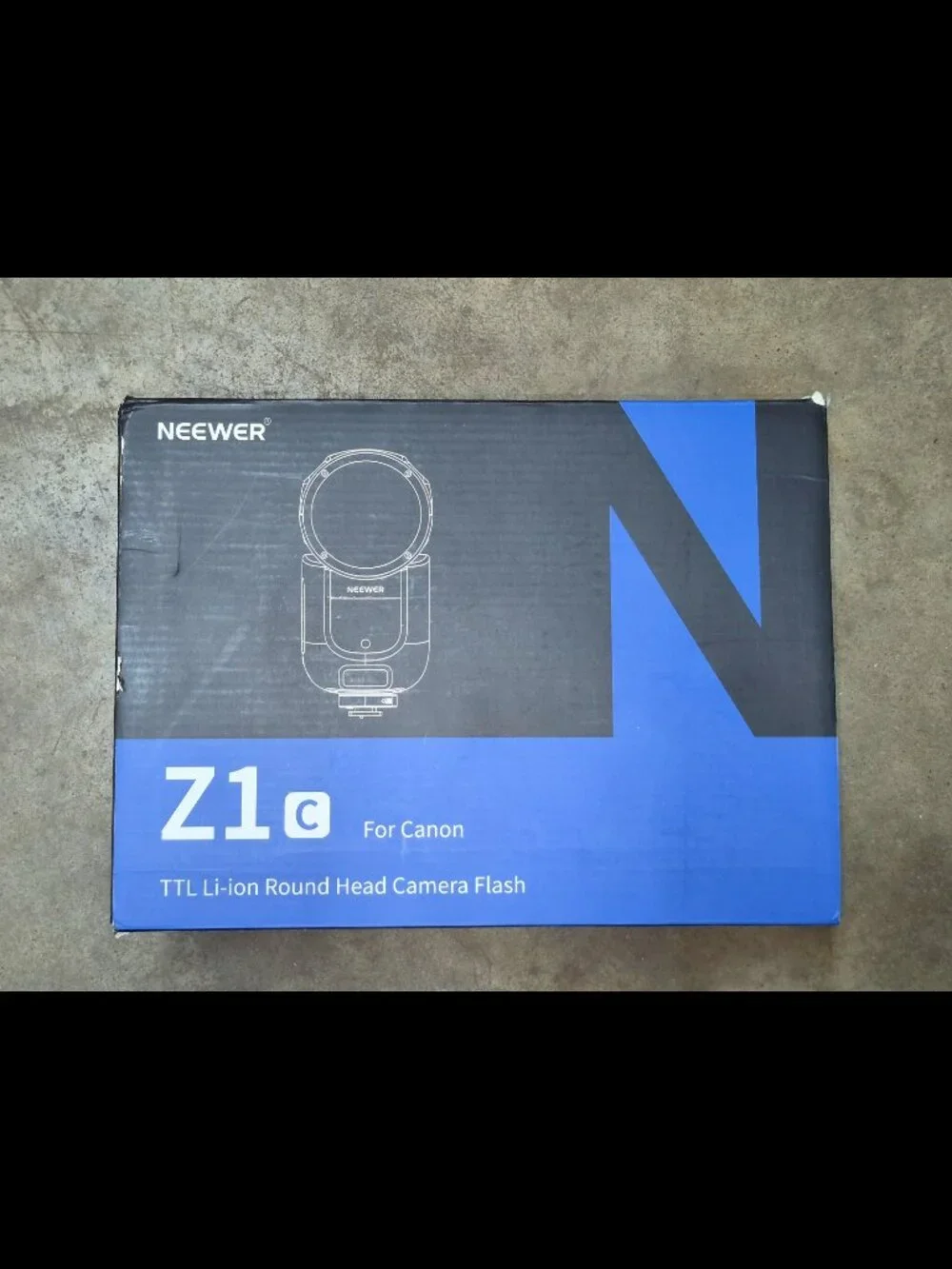 Neewer Z1-C TTL Li-ion Round Head Flash Speedlight CANON with 2 Batteries VGUC